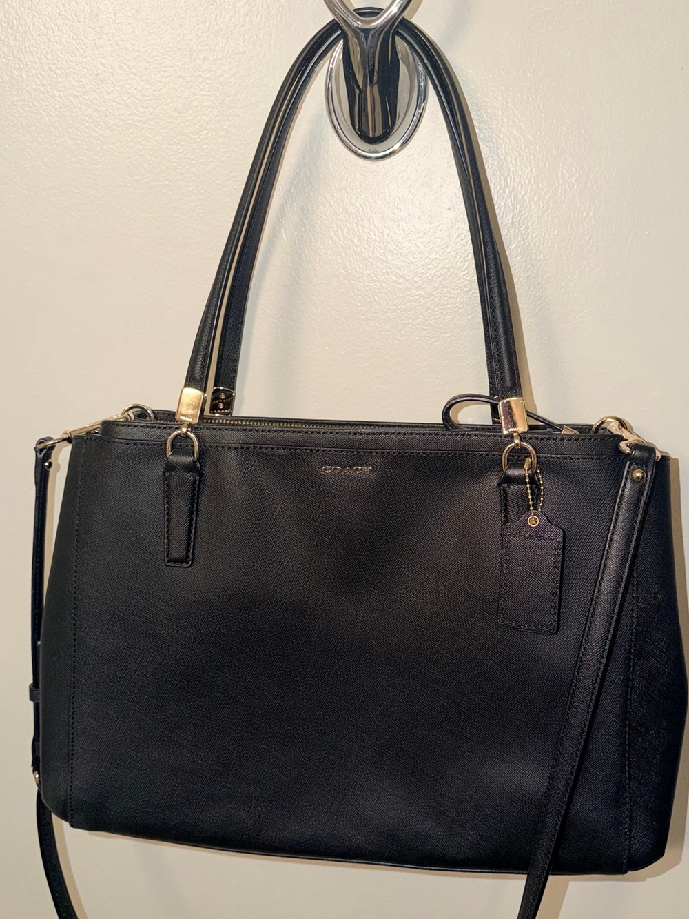Coach Black Crossbody Bag with Gold Hardware